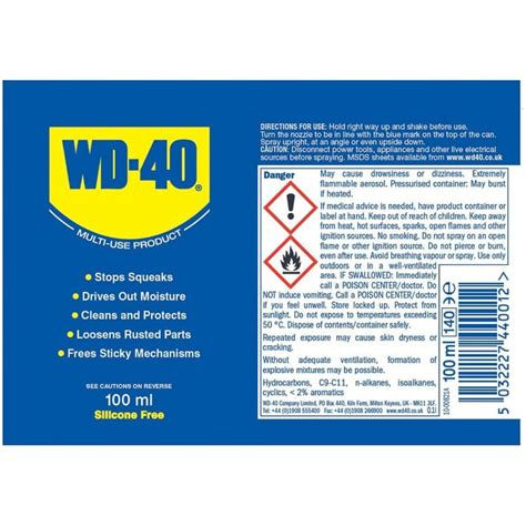 Printable Wd 40 Label